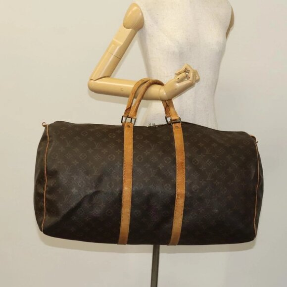 LOUIS VUITTON Monogram Keepall 60 Boston Bag M41422 LV Auth 120577 - Picture 3 of 16